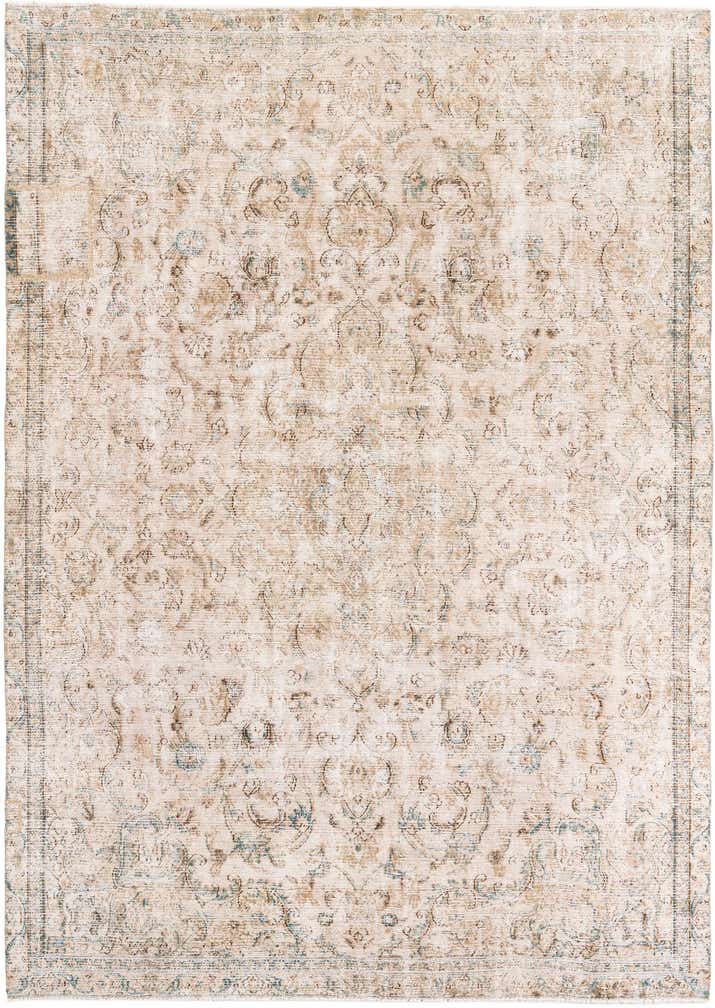 7' 5 x 10' 3 Hand Knotted Ultra Vintage Persian Wool Rug