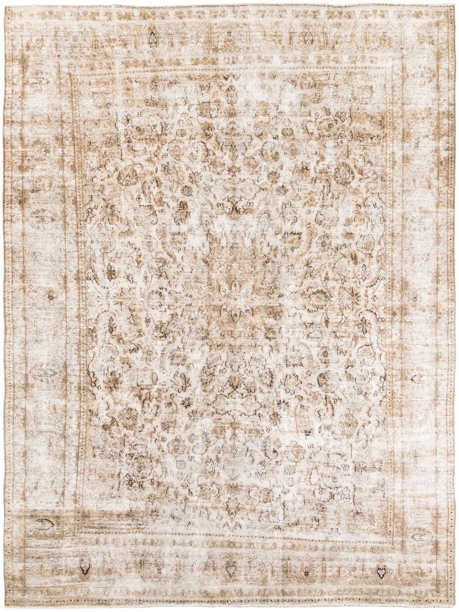 9' 2 x 12' 6 Hand Knotted Ultra Vintage Persian Wool Rug