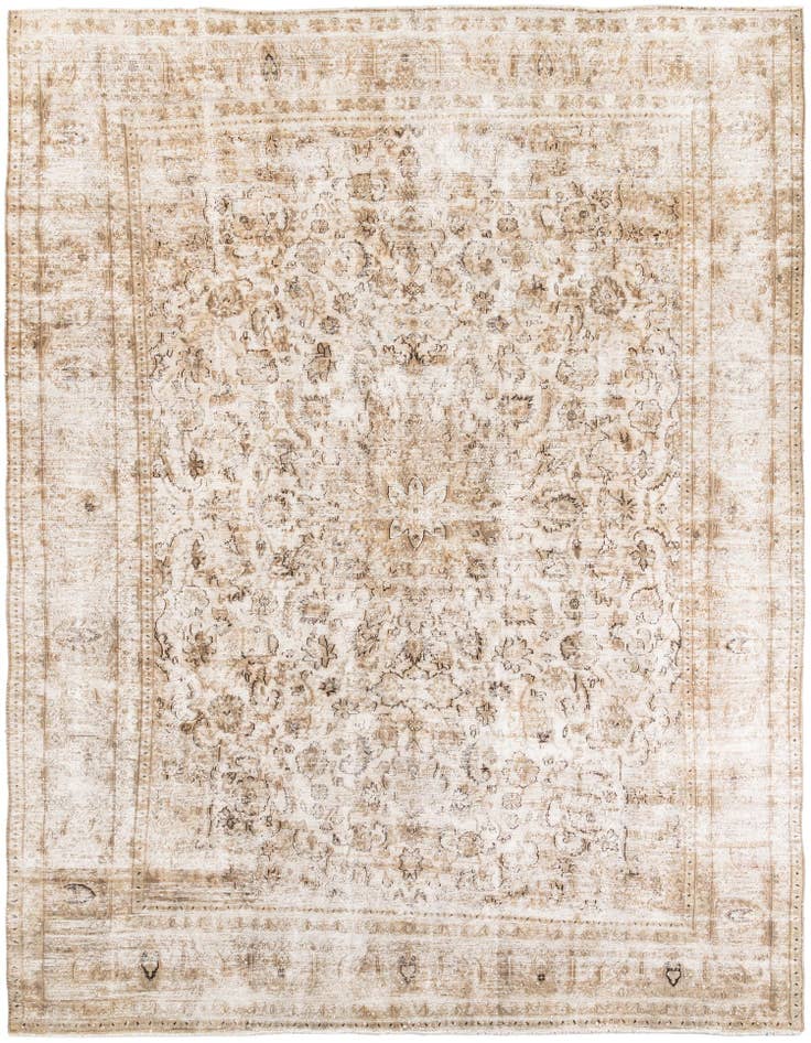Detail image of 9' 2 x 12' 6 Hand Knotted Ultra Vintage Persian Wool Rug