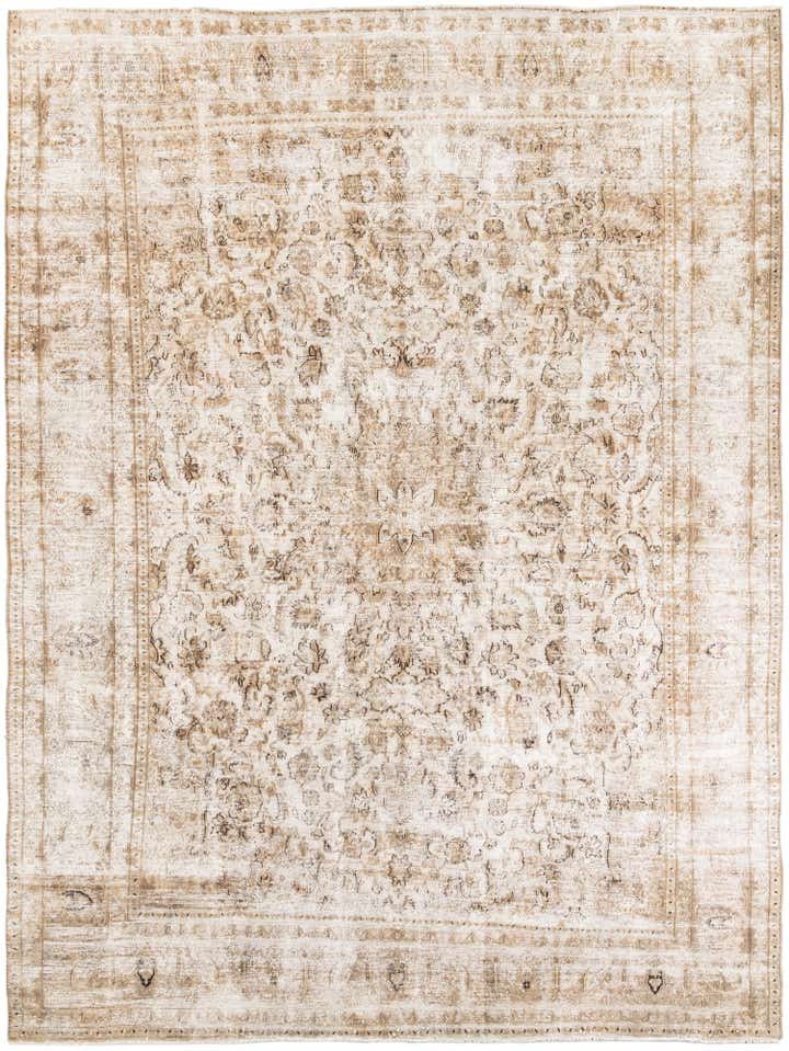 9' 2 x 12' 6 Hand Knotted Ultra Vintage Persian Wool Rug