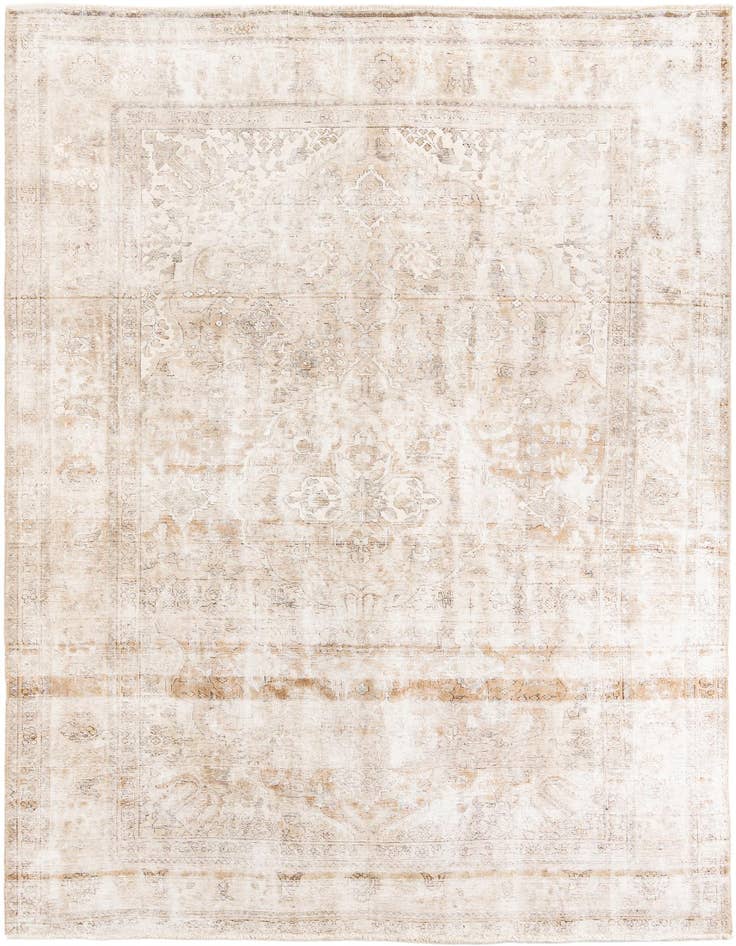 Detail image of 8' 2 x 11' 2 Hand Knotted Ultra Vintage Persian Wool Rug
