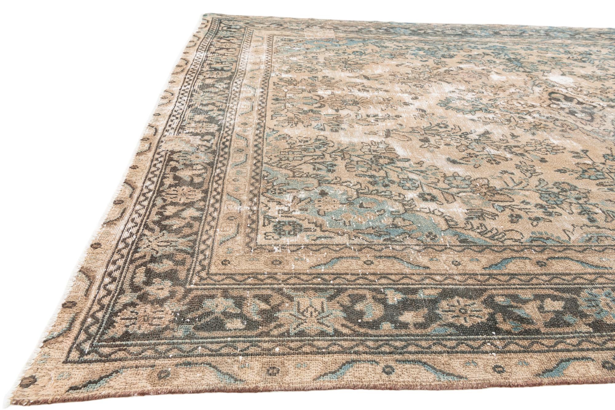 8' 2 x 11' 4 Hand Knotted Ultra Vintage Persian Wool Rug