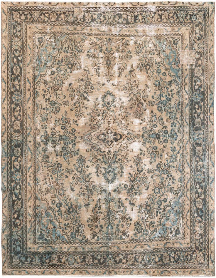 Detail image of 8' 2 x 11' 4 Hand Knotted Ultra Vintage Persian Wool Rug