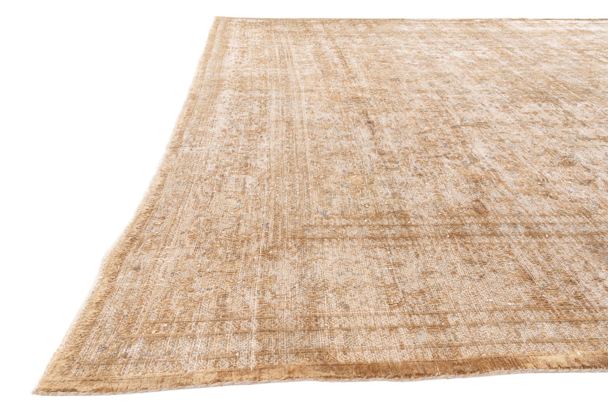 9' 6 x 12' 8 Hand Knotted Ultra Vintage Persian Wool Rug