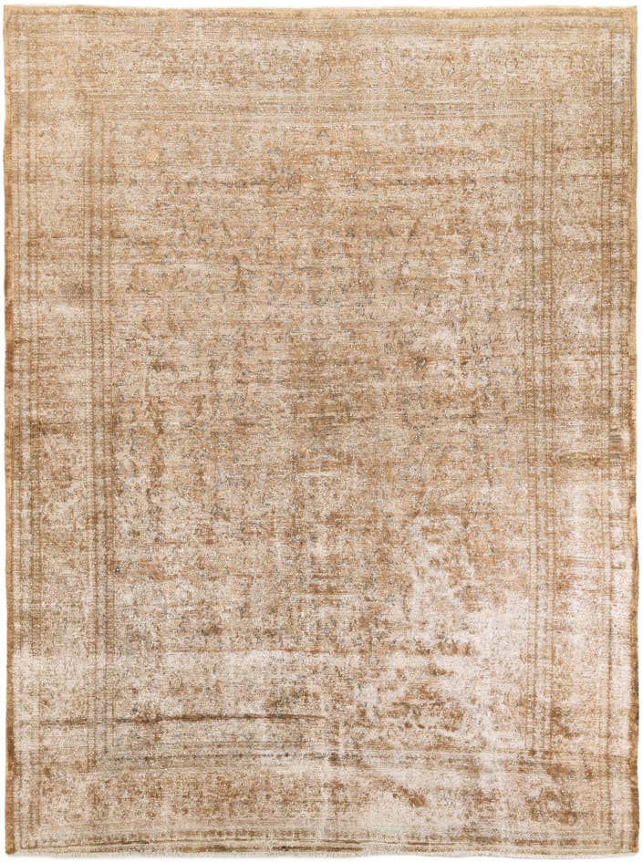 Detail image of 9' 6 x 12' 8 Hand Knotted Ultra Vintage Persian Wool Rug