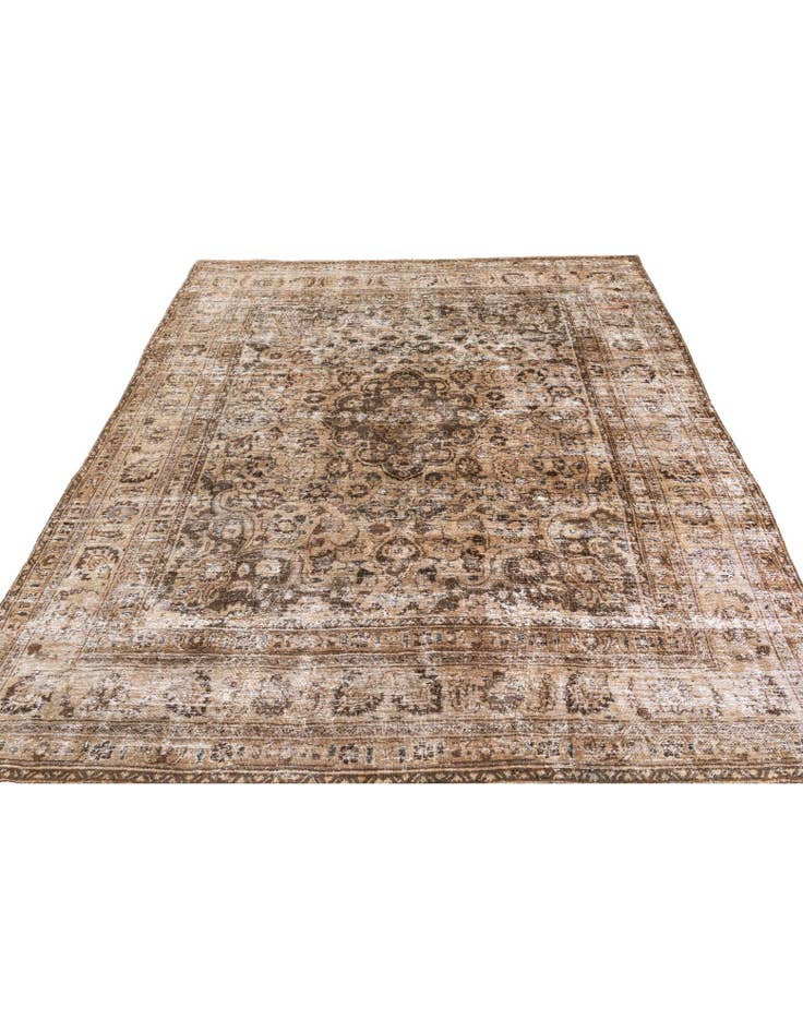 Detail image of 8' 2 x 10' 9 Hand Knotted Ultra Vintage Persian Wool Rug