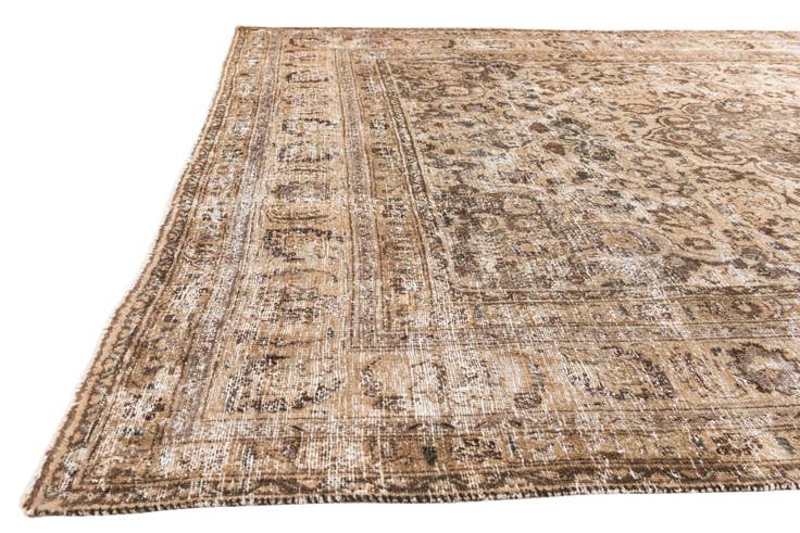 Detail image of 8' 2 x 10' 9 Hand Knotted Ultra Vintage Persian Wool Rug