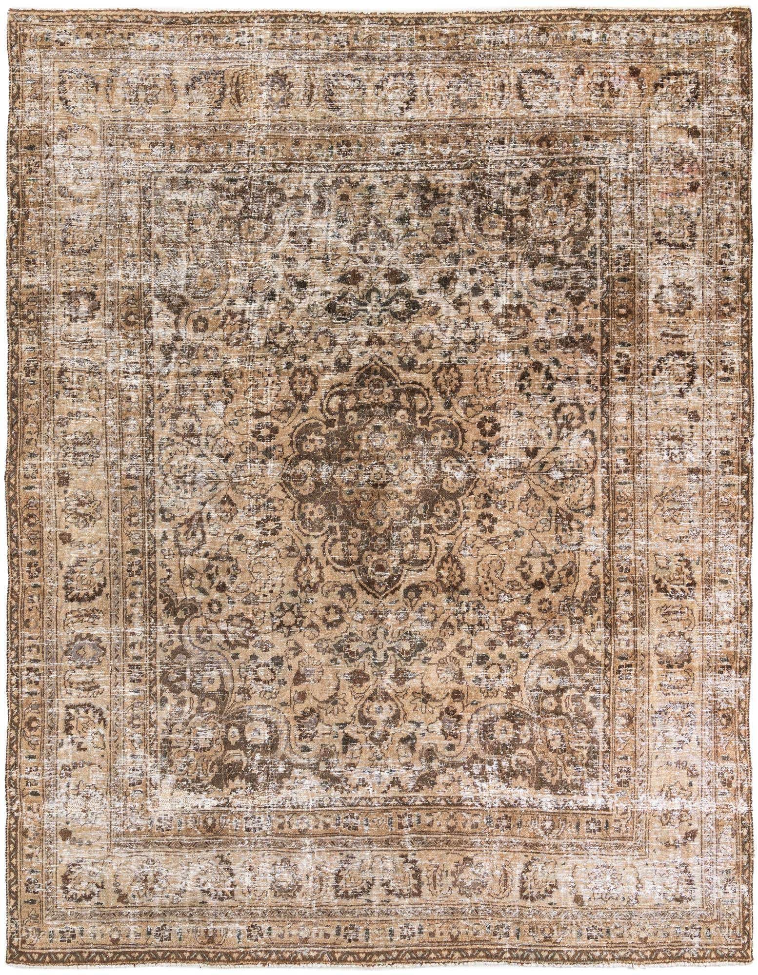 8' 2 x 10' 9 Hand Knotted Ultra Vintage Persian Wool Rug