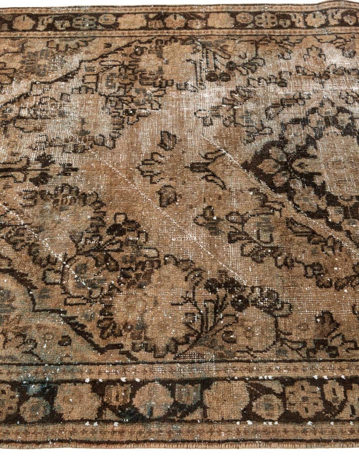 Detail image of 4' 3 x 6' 5  Hand Knotted Ultra Vintage Persian Wool Rug