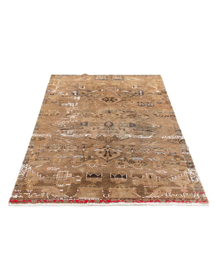 Detail image of 3' 10 x 5' 10  Hand Knotted Ultra Vintage Persian Wool Rug