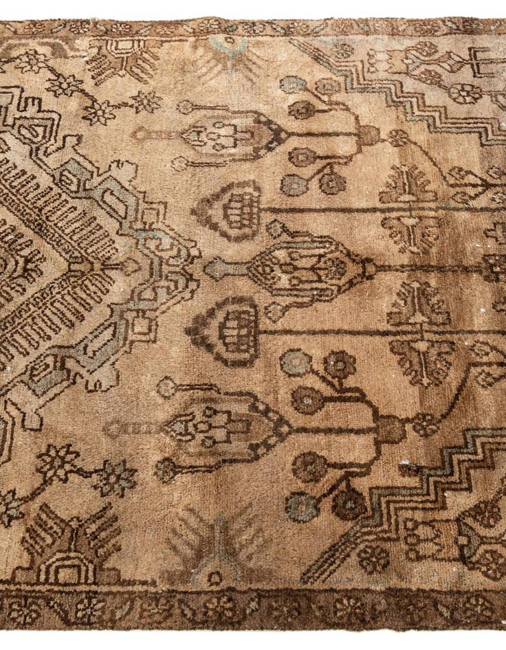 Detail image of 3' 7 x 6'  Hand Knotted Ultra Vintage Persian Wool Rug
