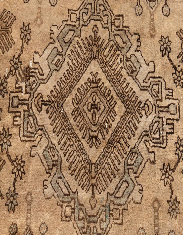 Detail image of 3' 7 x 6'  Hand Knotted Ultra Vintage Persian Wool Rug