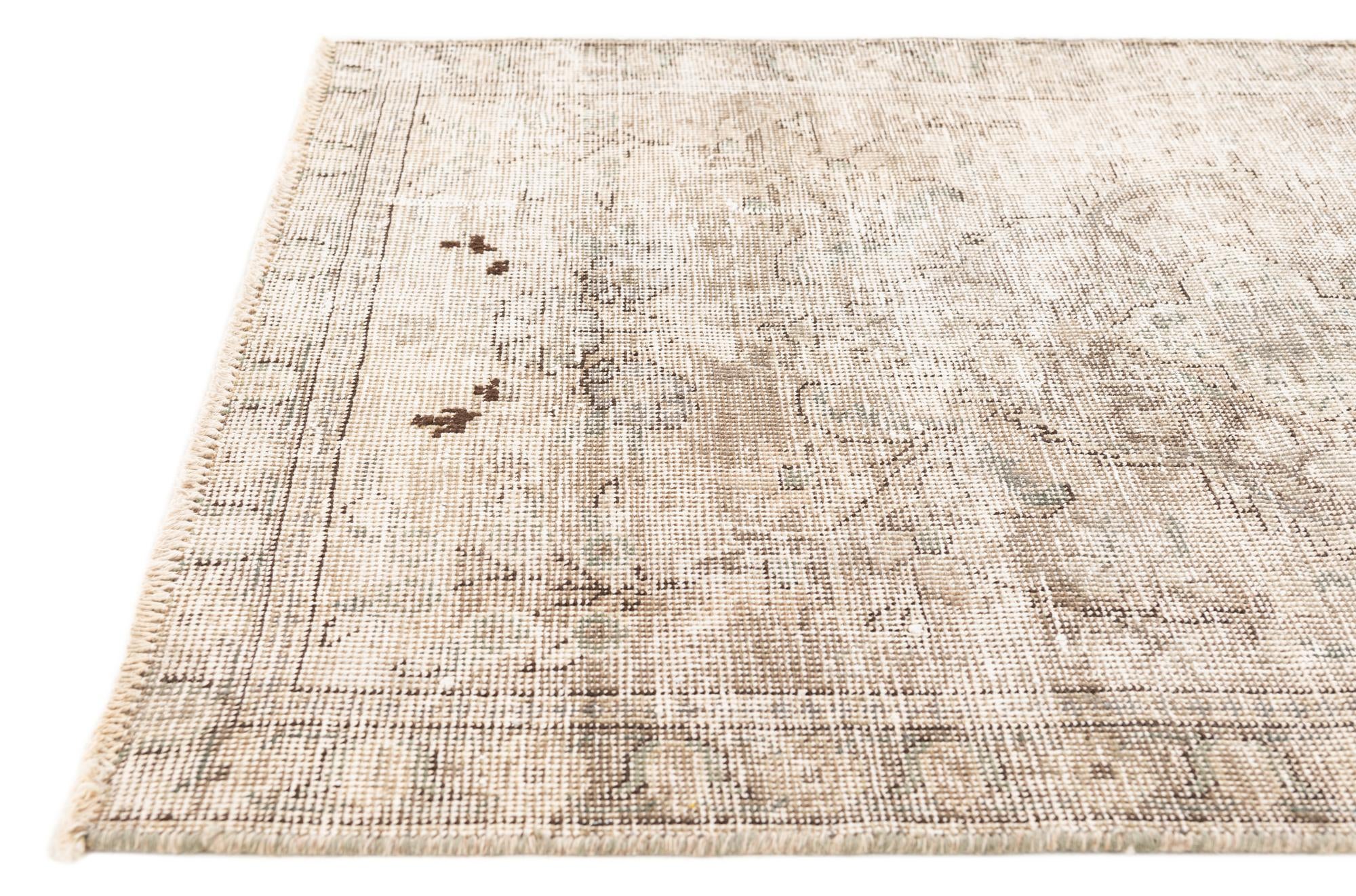 3' 2 x 4' 4 Hand Knotted Ultra Vintage Persian Wool Rug