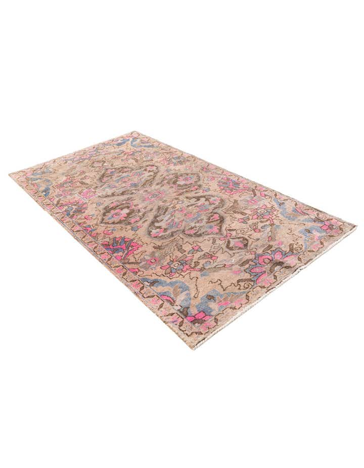 3' 8 x 6' 10 Hand Knotted Ultra Vintage Persian Wool Rug