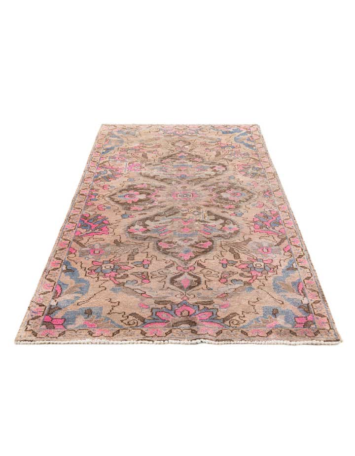 3' 8 x 6' 10 Hand Knotted Ultra Vintage Persian Wool Rug
