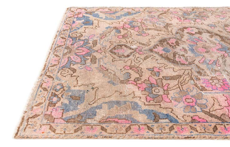 Detail image of 3' 8 x 6' 10 Hand Knotted Ultra Vintage Persian Wool Rug