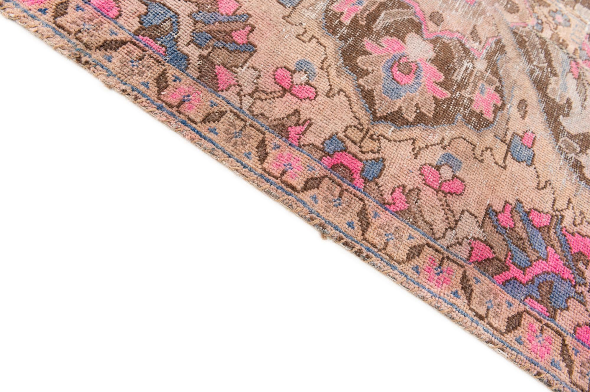 3' 8 x 6' 10 Hand Knotted Ultra Vintage Persian Wool Rug