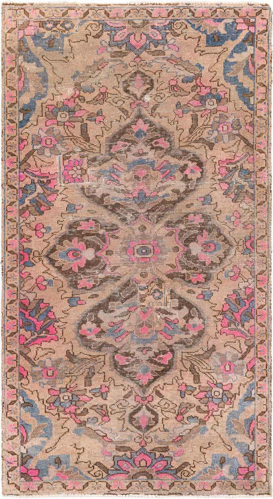 3' 8 x 6' 10 Hand Knotted Ultra Vintage Persian Wool Rug