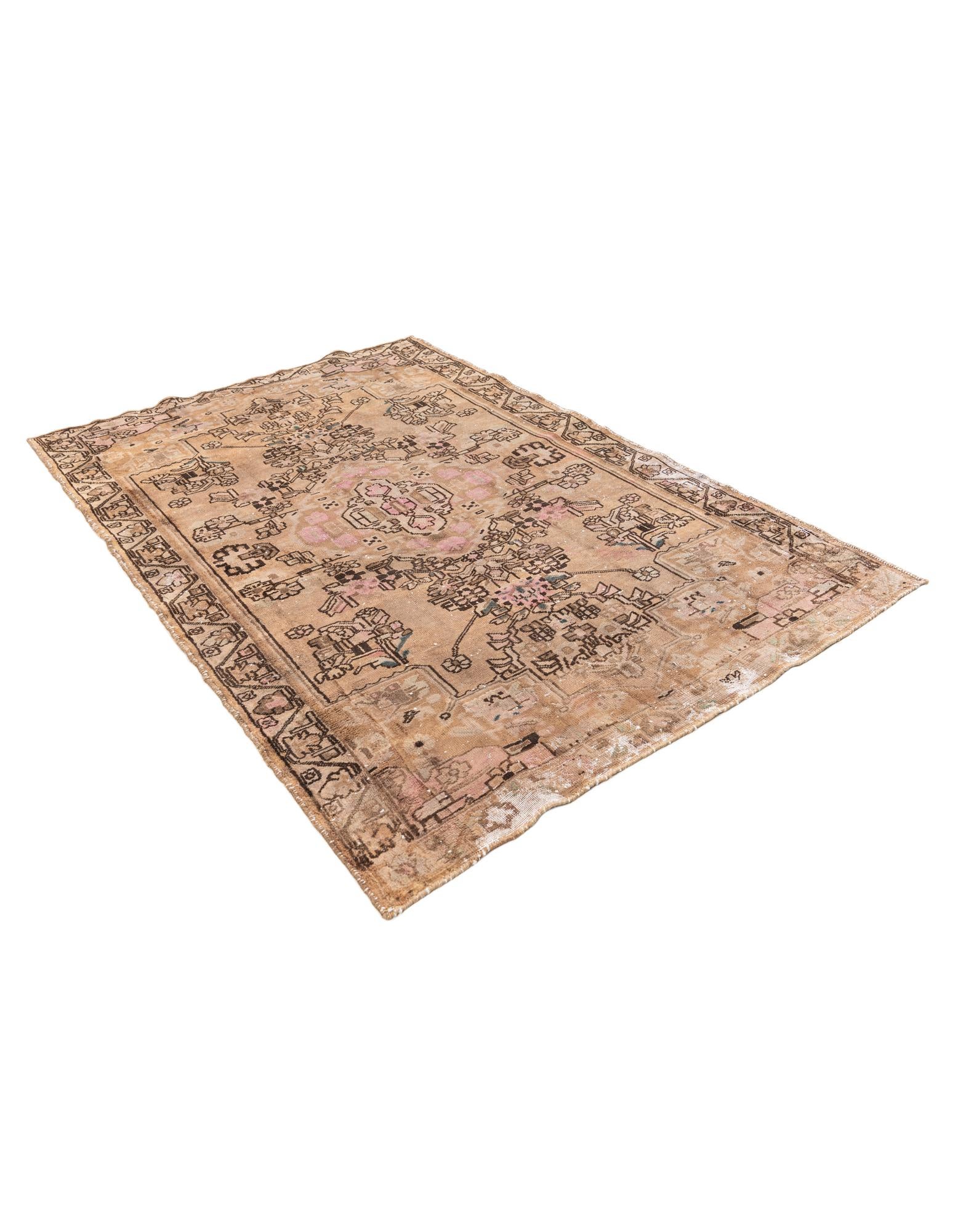 4' 5 x 6' 8 Hand Knotted Ultra Vintage Persian Wool Rug