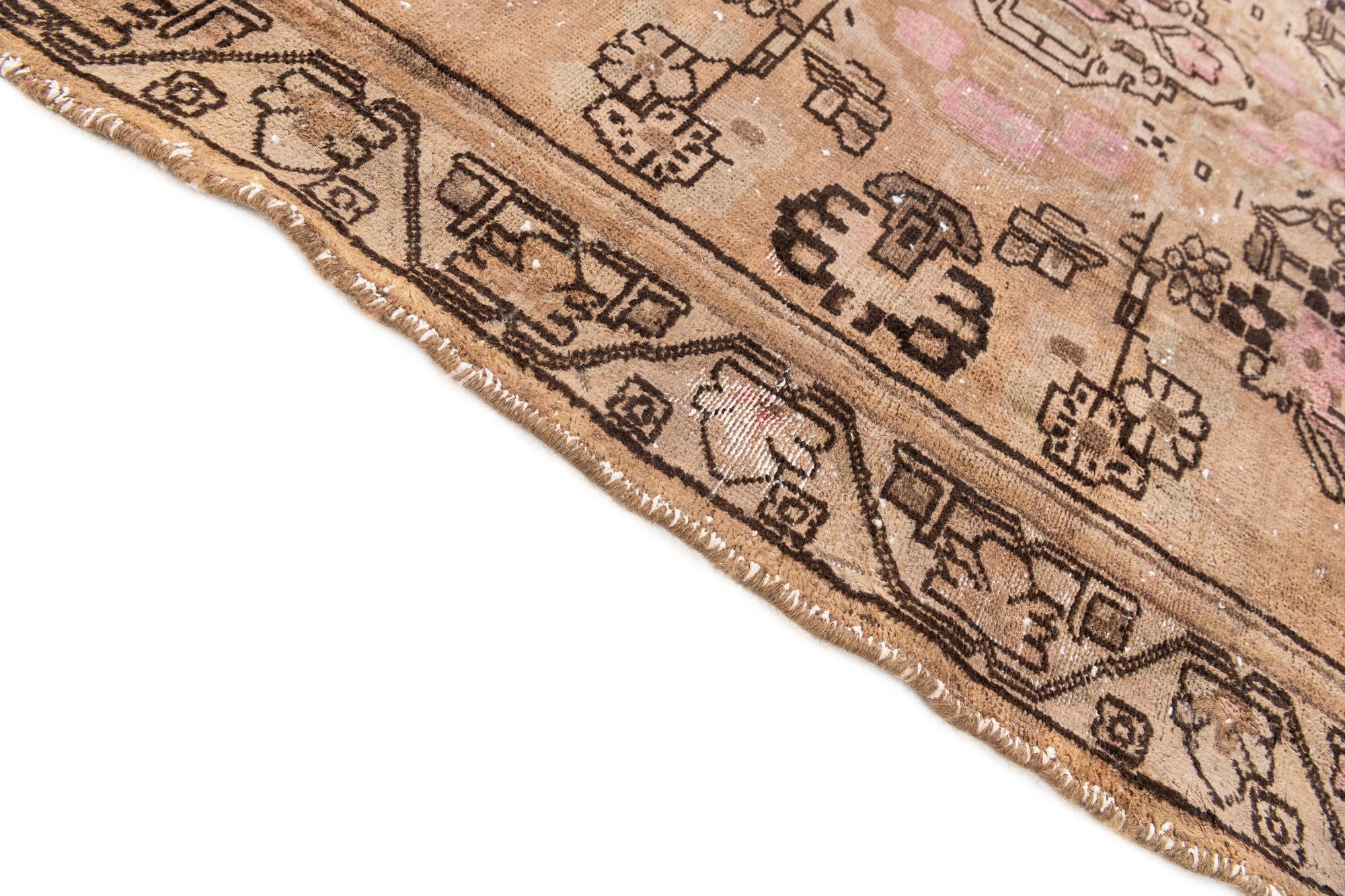 4' 5 x 6' 8 Hand Knotted Ultra Vintage Persian Wool Rug