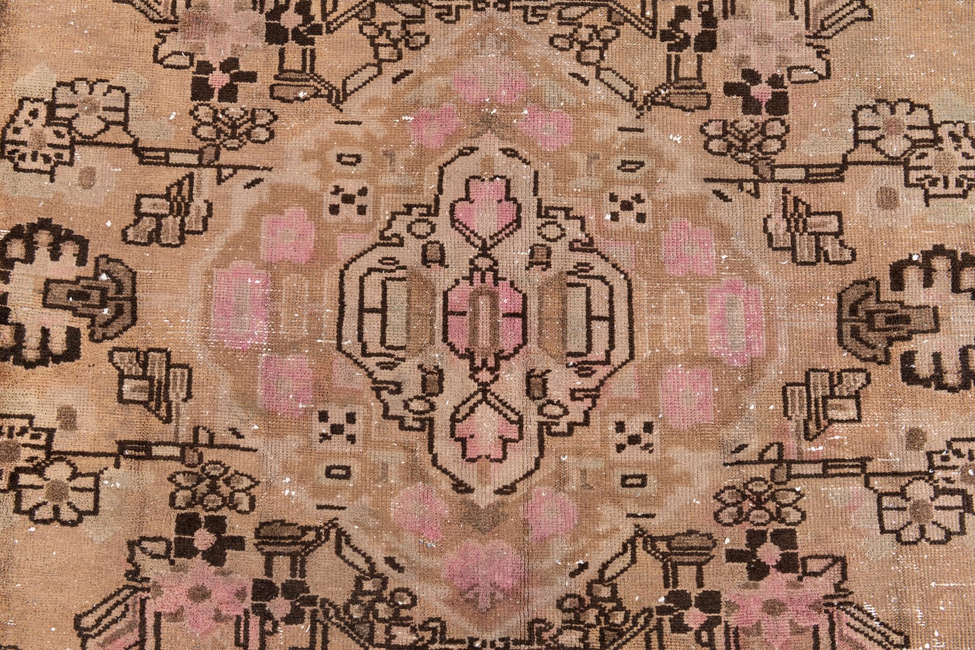 4' 5 x 6' 8 Hand Knotted Ultra Vintage Persian Wool Rug