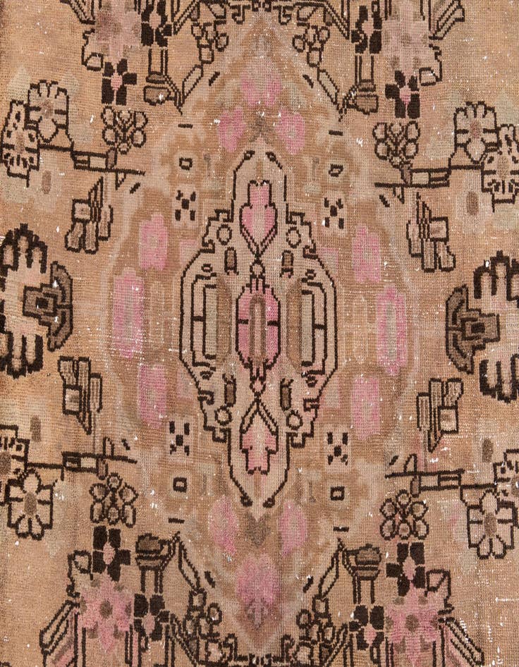 Detail image of 4' 5 x 6' 8  Hand Knotted Ultra Vintage Persian Wool Rug