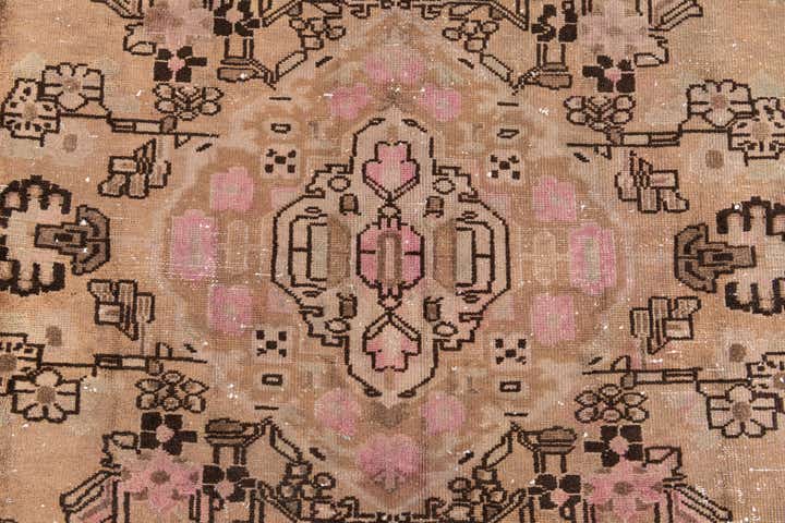 4' 5 x 6' 8 Hand Knotted Ultra Vintage Persian Wool Rug