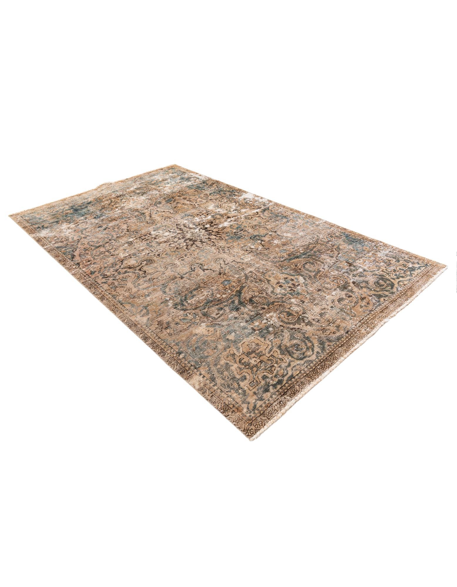 5' 3 x 8' 10 Hand Knotted Ultra Vintage Persian Wool Rug