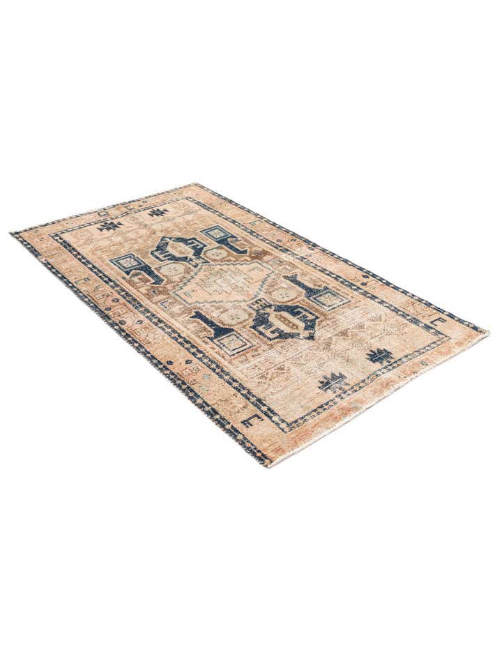 3' 8 x 6' 6 Hand Knotted Ultra Vintage Persian Wool Rug