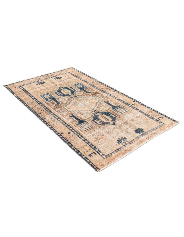 Detail image of 3' 8 x 6' 6 Hand Knotted Ultra Vintage Persian Wool Rug