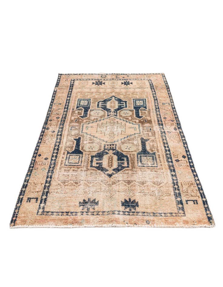 Detail image of 3' 8 x 6' 6 Hand Knotted Ultra Vintage Persian Wool Rug