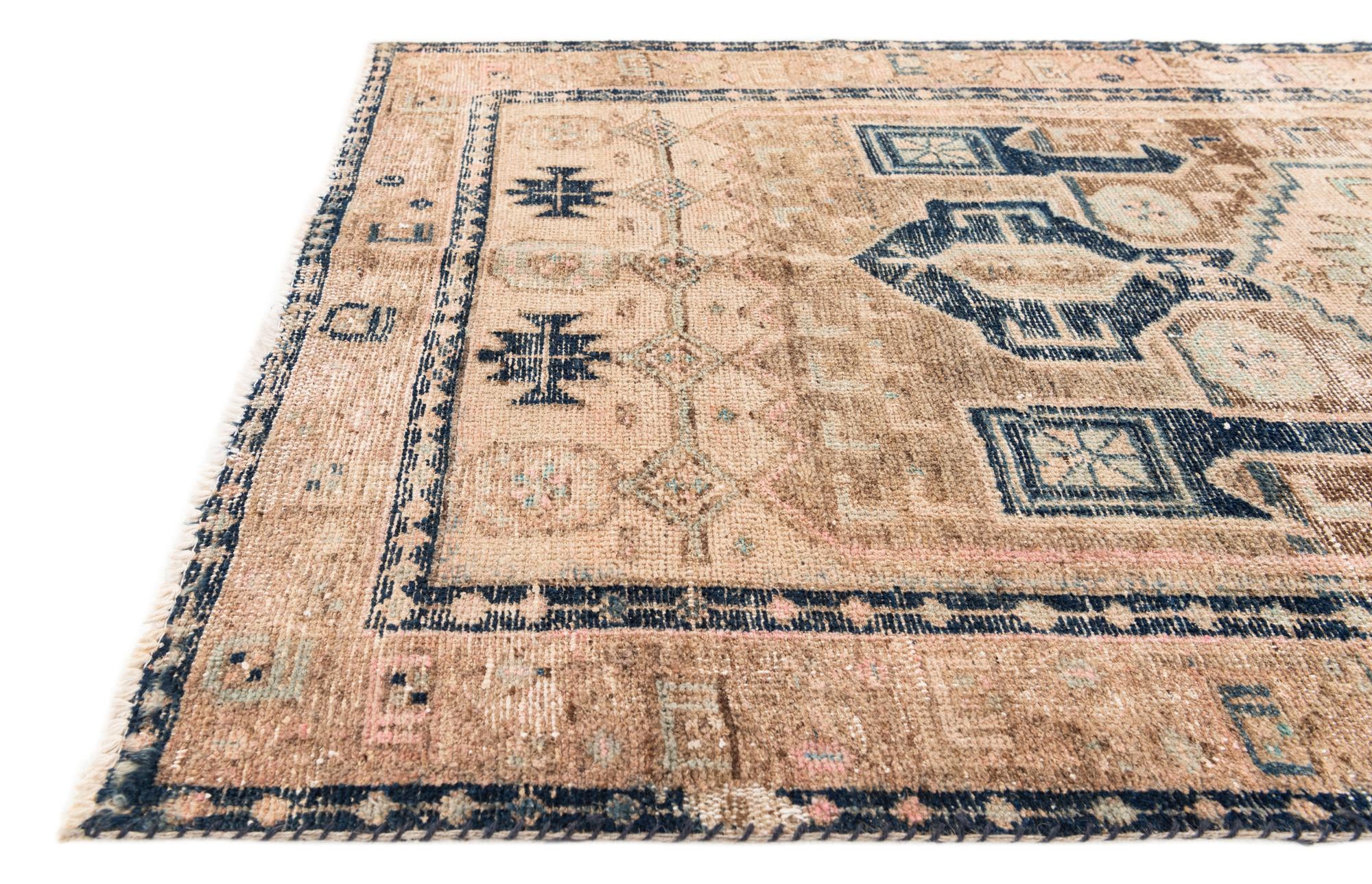 3' 8 x 6' 6 Hand Knotted Ultra Vintage Persian Wool Rug