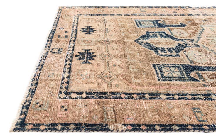 Detail image of 3' 8 x 6' 6 Hand Knotted Ultra Vintage Persian Wool Rug