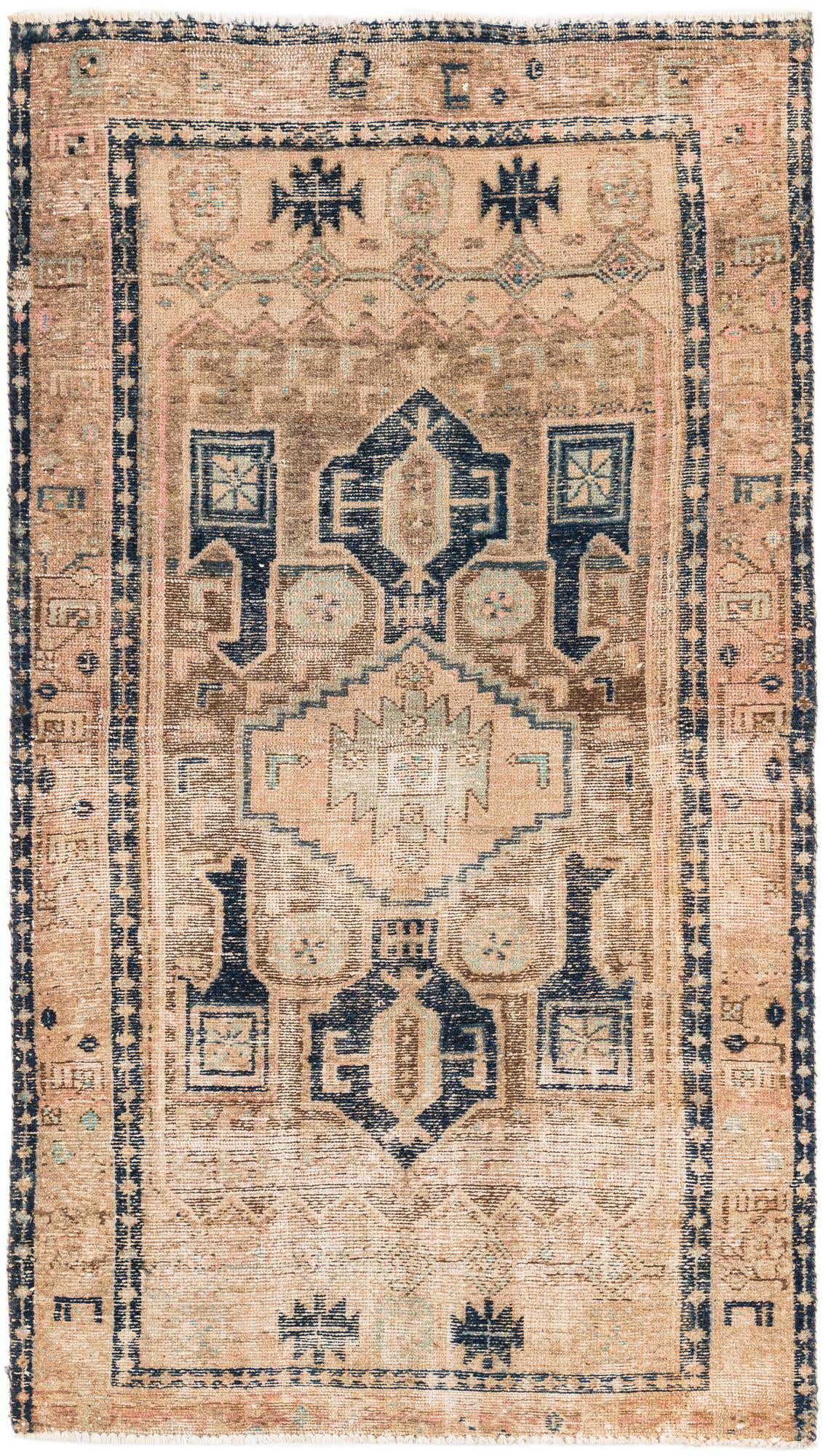 3' 8 x 6' 6 Hand Knotted Ultra Vintage Persian Wool Rug