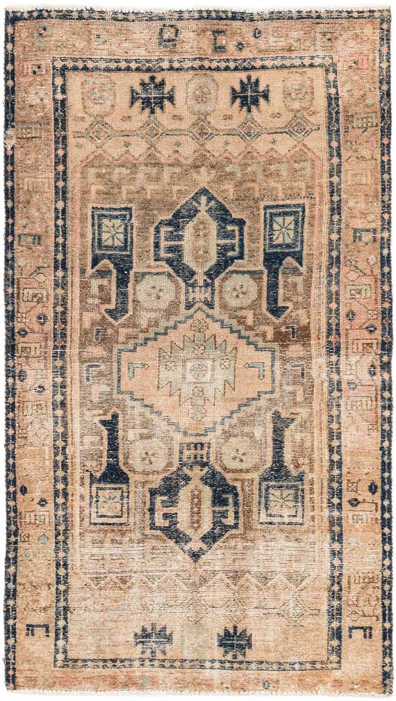 3' 8 x 6' 6 Hand Knotted Ultra Vintage Persian Wool Rug