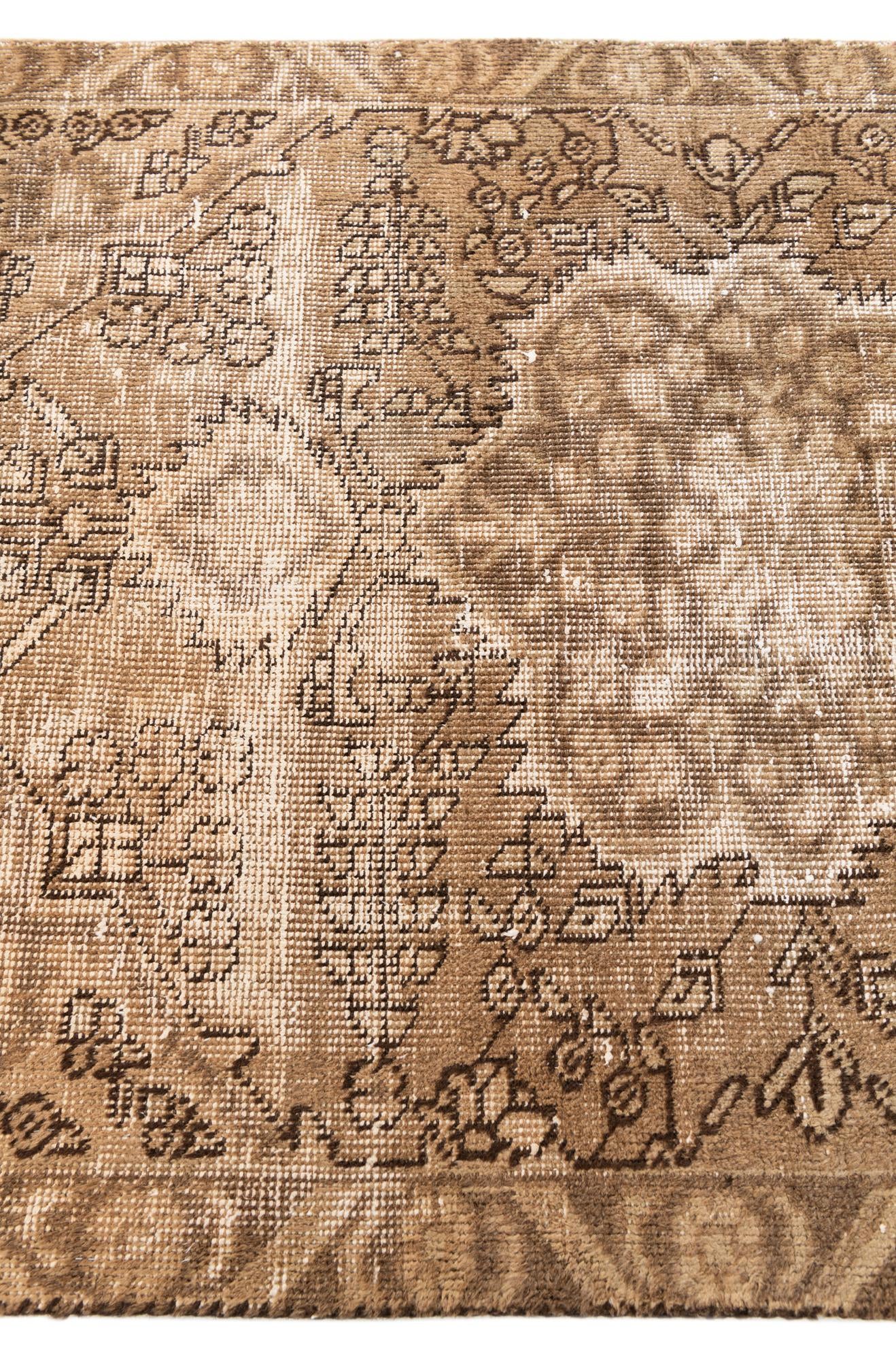 3' x 4' 2 Hand Knotted Ultra Vintage Persian Wool Rug