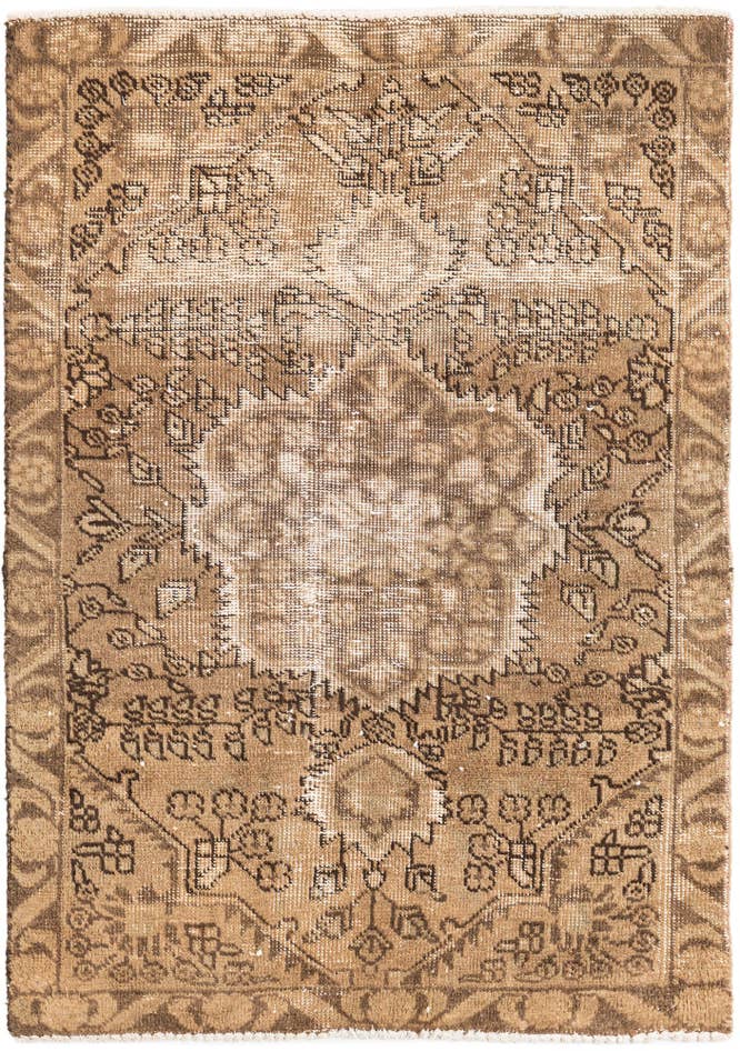 Detail image of 3' x 4' 2 Hand Knotted Ultra Vintage Persian Wool Rug