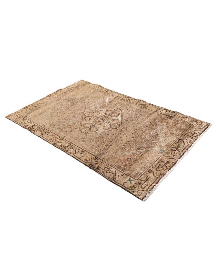 3' x 4' 9 Hand Knotted Ultra Vintage Persian Wool Rug