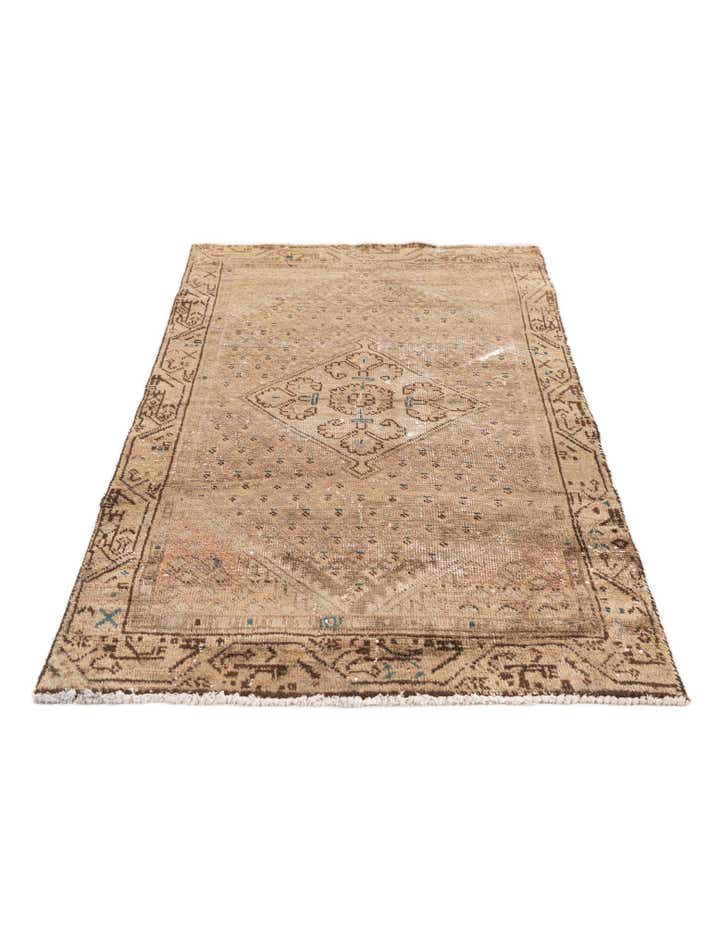 3' x 4' 9 Hand Knotted Ultra Vintage Persian Wool Rug