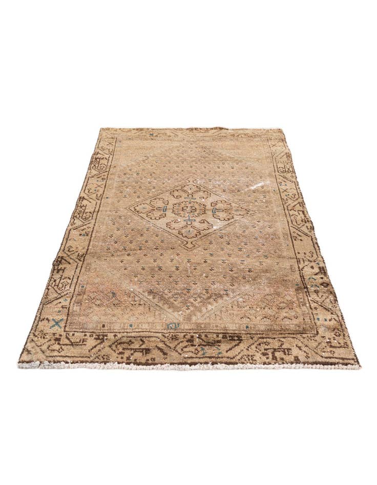 Detail image of 3' x 4' 9 Hand Knotted Ultra Vintage Persian Wool Rug