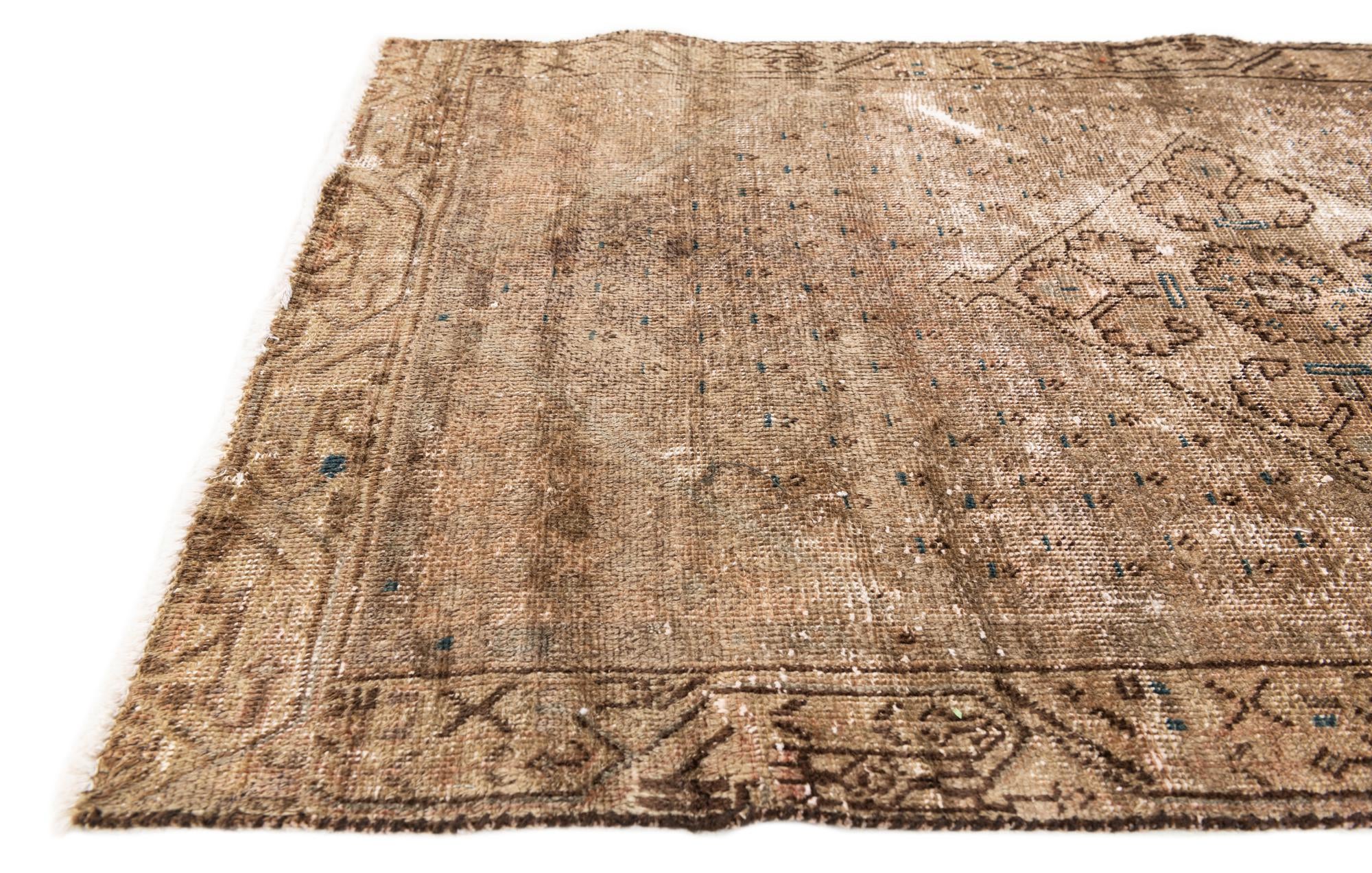3' x 4' 9 Hand Knotted Ultra Vintage Persian Wool Rug