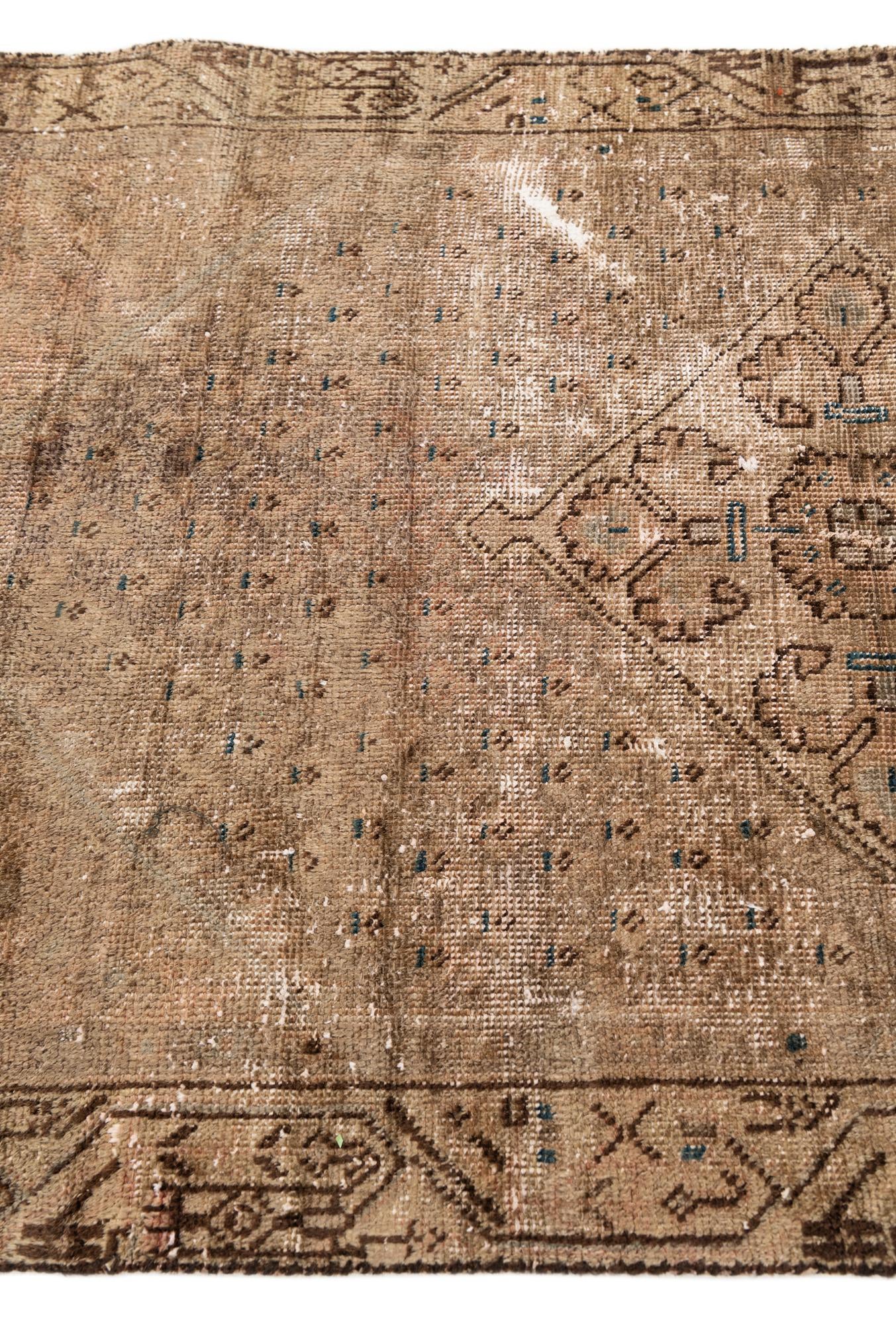 3' x 4' 9 Hand Knotted Ultra Vintage Persian Wool Rug