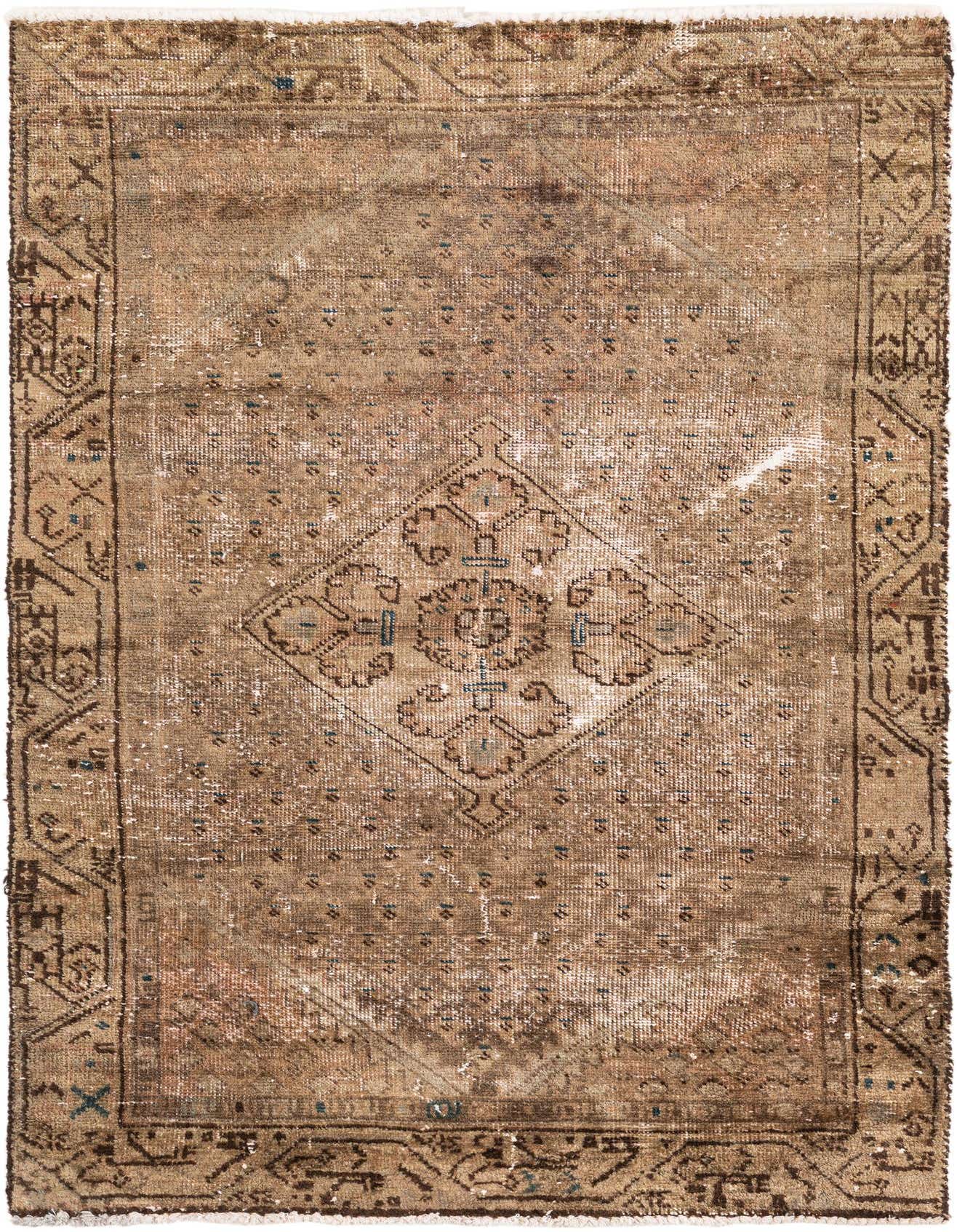 Primary image 3' x 4' 9  Hand Knotted Ultra Vintage Persian Wool Rug