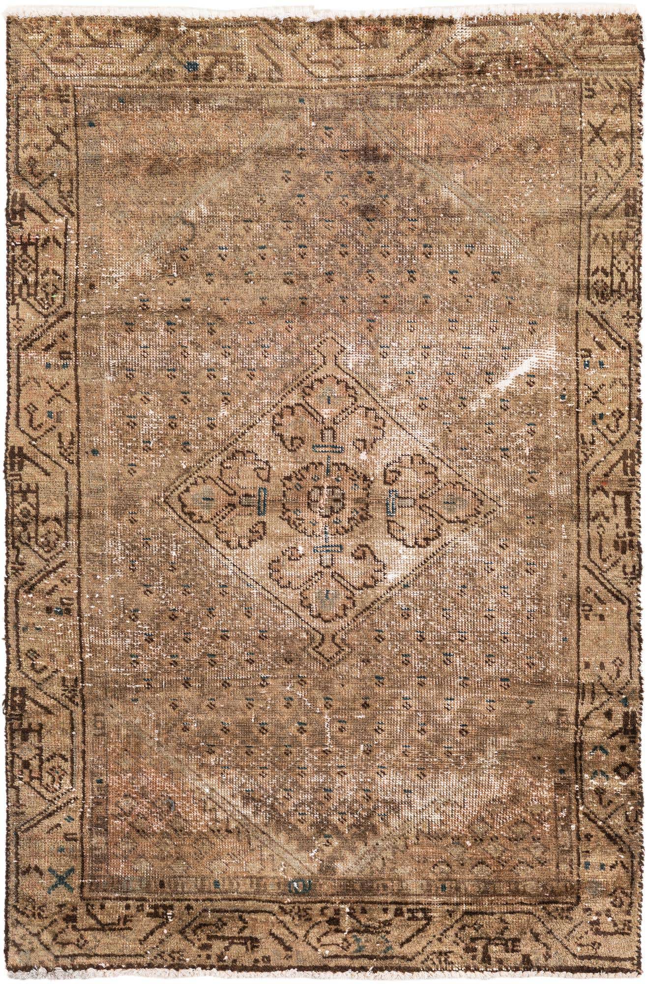 3' x 4' 9 Hand Knotted Ultra Vintage Persian Wool Rug