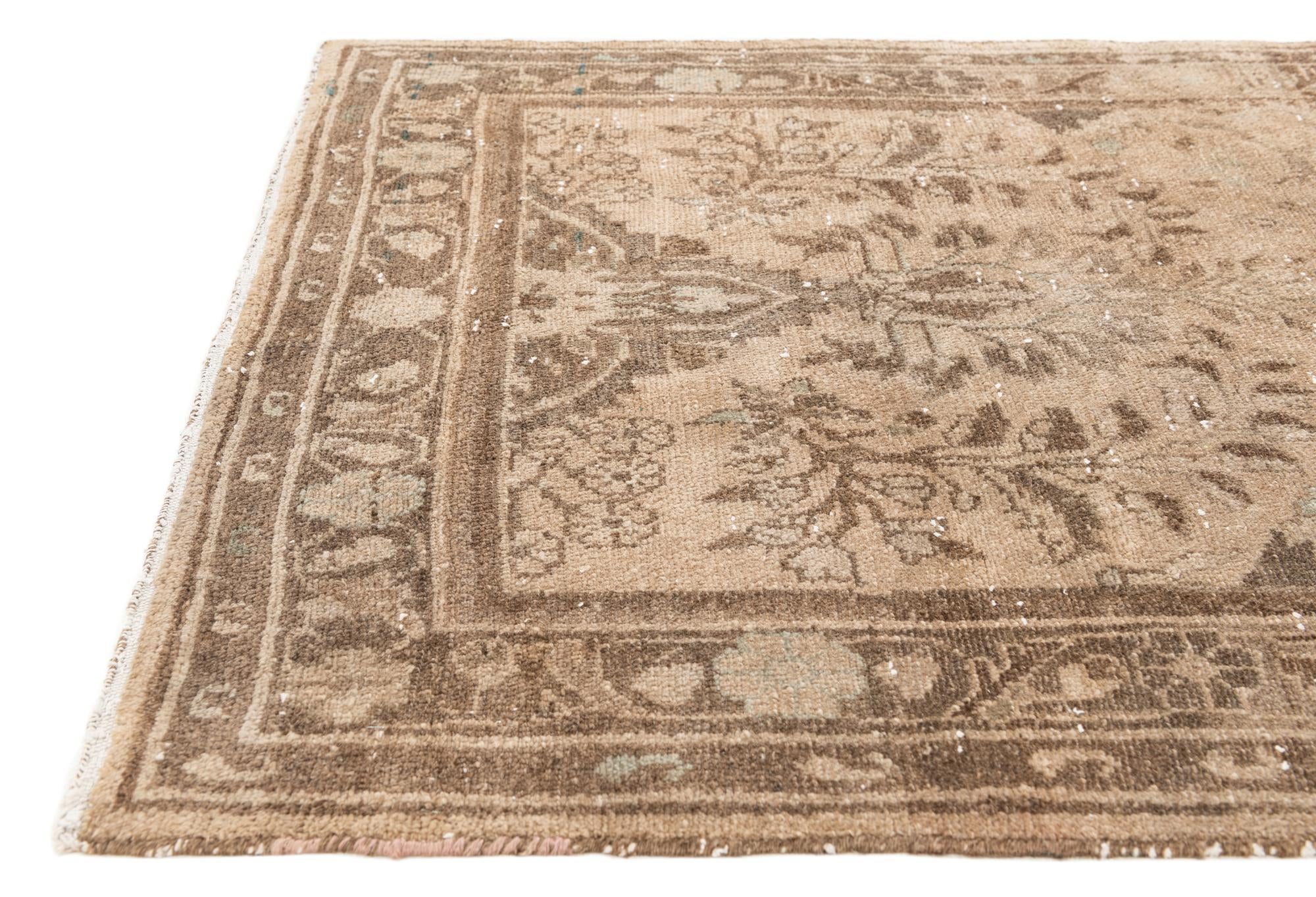 3' 6 x 6' 8 Hand Knotted Ultra Vintage Persian Wool Rug