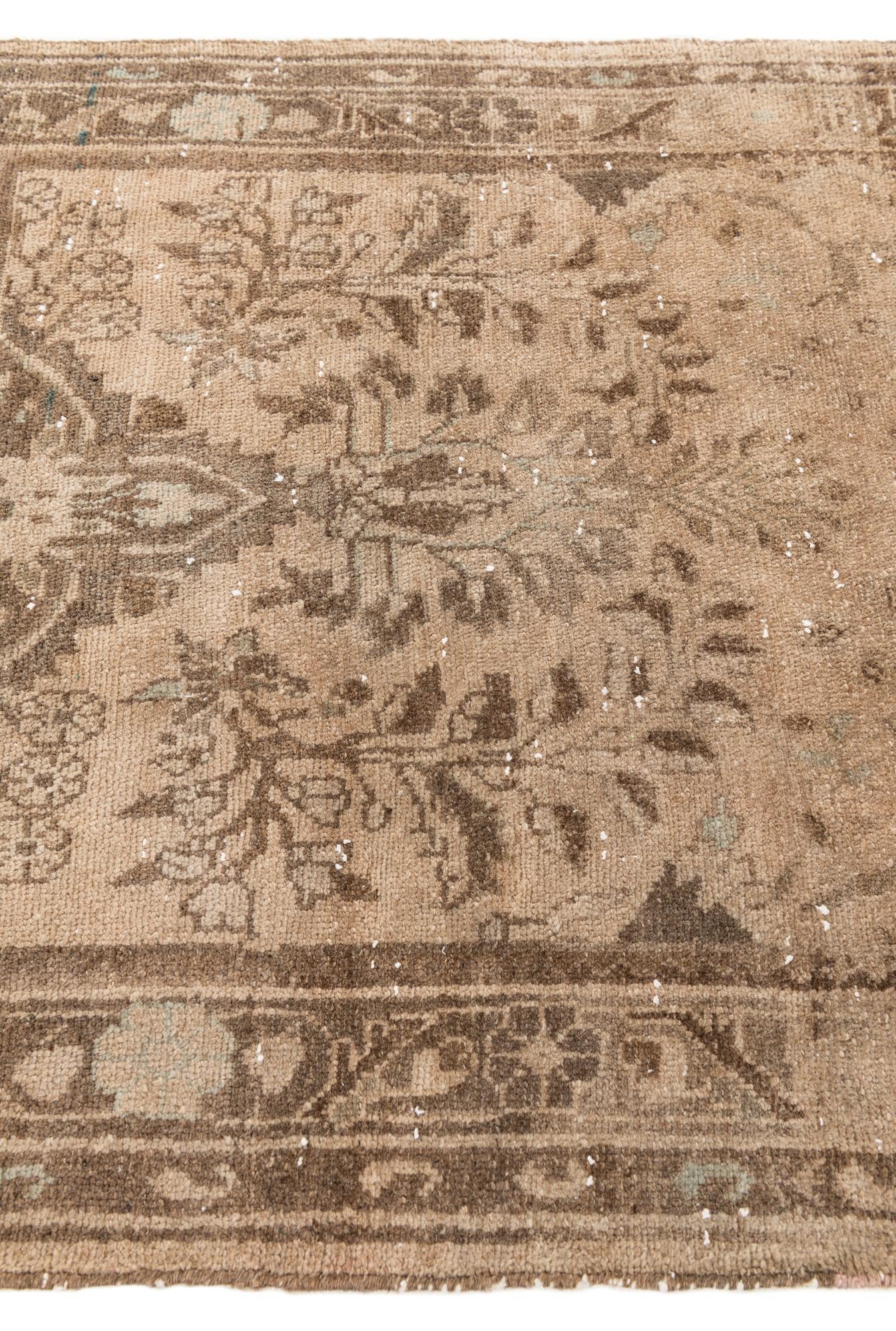 3' 6 x 6' 8 Hand Knotted Ultra Vintage Persian Wool Rug