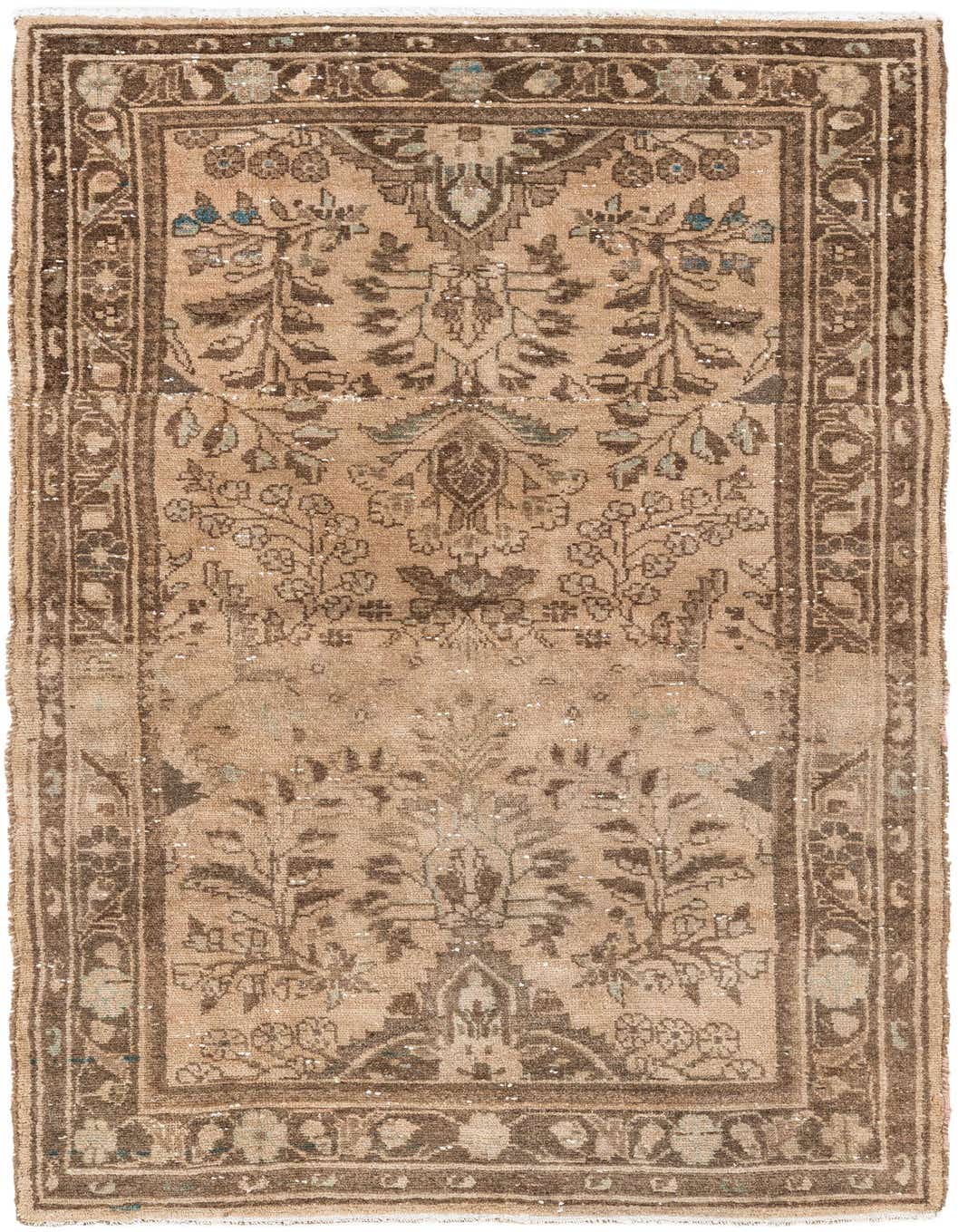 Primary image 3' 6 x 6' 8  Hand Knotted Ultra Vintage Persian Wool Rug