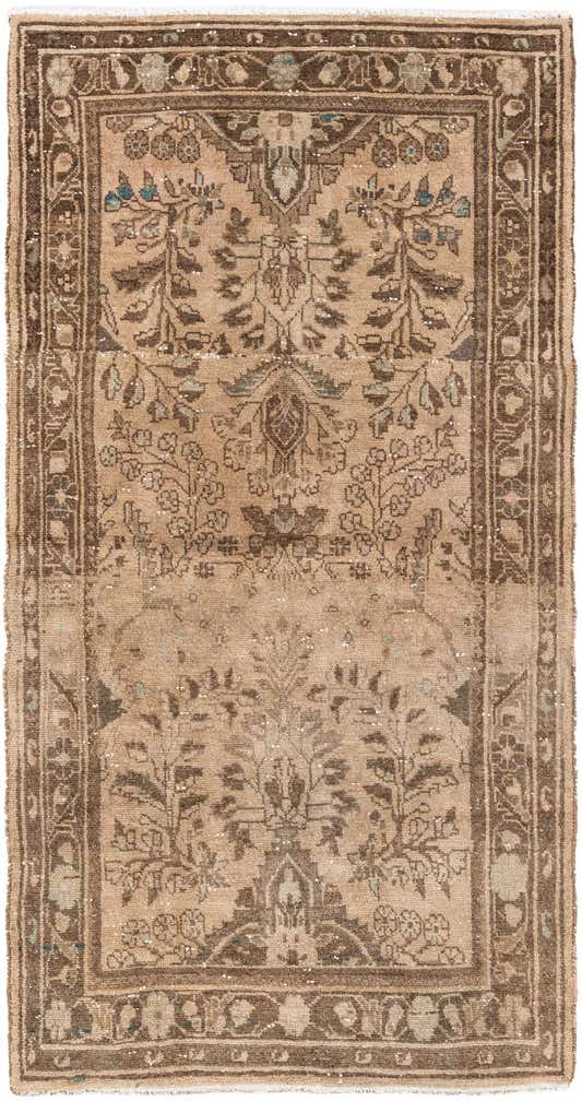 3' 6 x 6' 8 Hand Knotted Ultra Vintage Persian Wool Rug