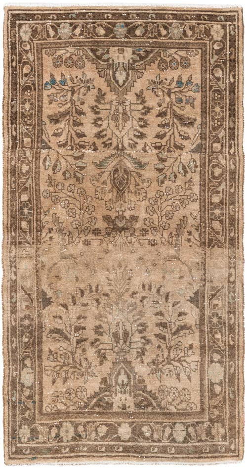 Detail image of 3' 6 x 6' 8 Hand Knotted Ultra Vintage Persian Wool Rug