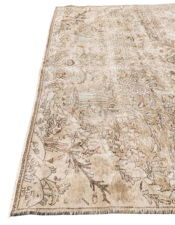 Detail image of 6' 10 x 10'  Hand Knotted Ultra Vintage Persian Wool Rug